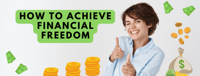 Financial freedom steps money bliss